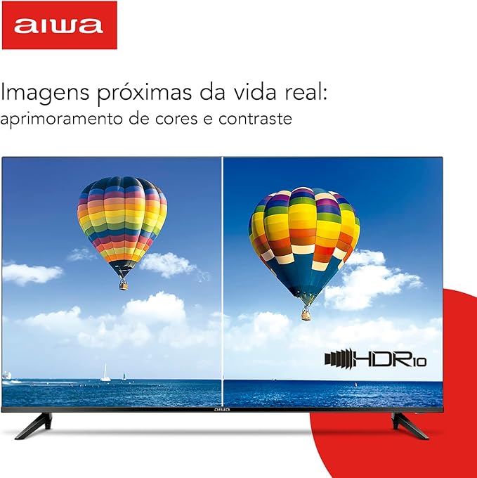 Smart TV Aiwa 43”, Android, Full HD, Borda Ultrafina, HDR10, Dolby Áudio - AWS-TV-43-BL-02-A